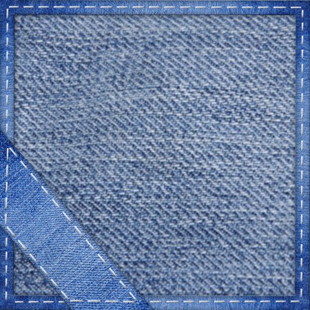 Jeans background with the sewn corner