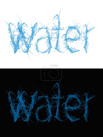 Word water from water splashes