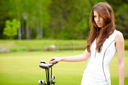 Woman and golf