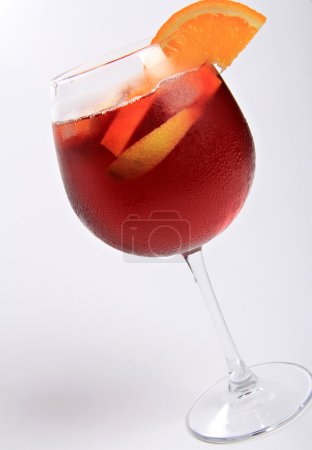 Fresh elegant glass of sangria