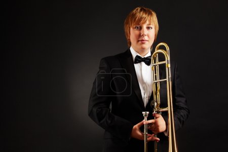 Female with trombone