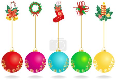 Christmas decoration with color balls