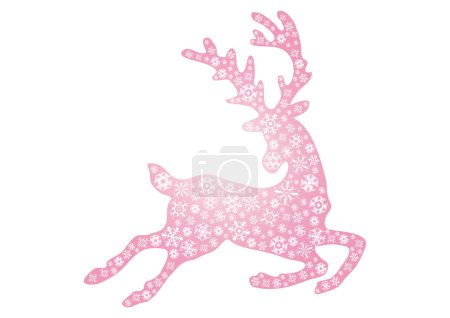 Jumping pink reindeer