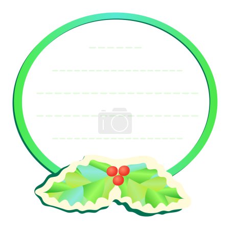 Green frame with mistletoe