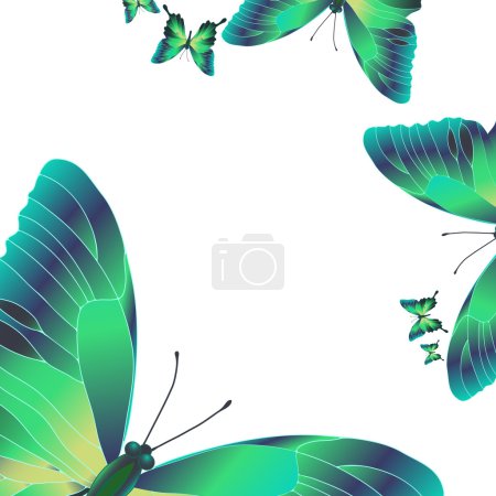 bright green butterflies