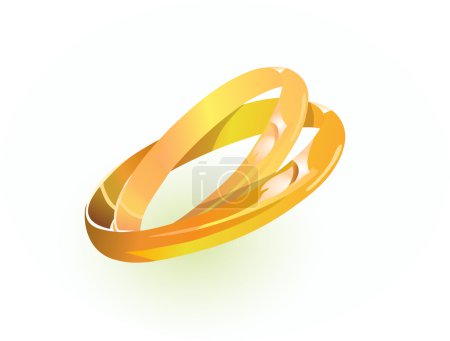 Wedding golden ring together
