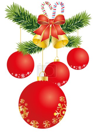 Christmas decoration with red balls