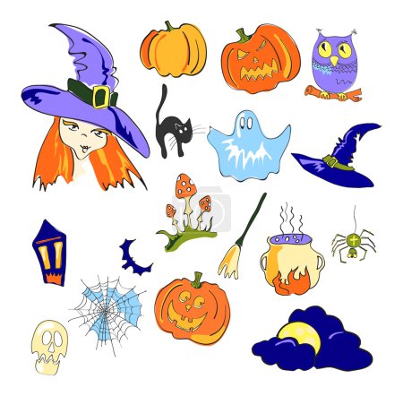 Color elements of Halloween