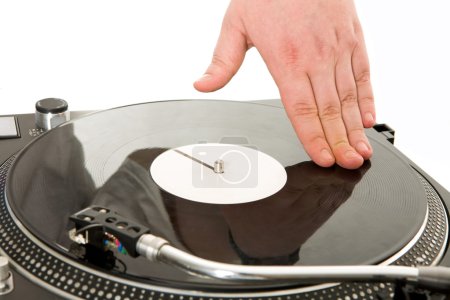 Spinning vynil disc