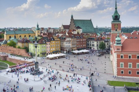 Old Town in Warsaw, Poland - panoramic view