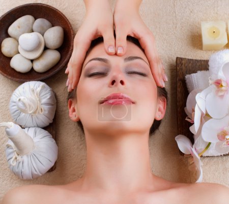 Facial Massage in Spa Salon